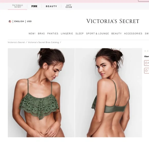 NWT Victoria's Secret Green Lace Bralette - Picture 9 of 9